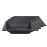 Serveerschaal zwart - 18x18x4 cm - set van 4