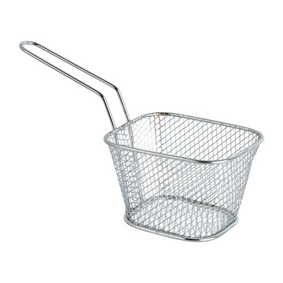 Frituurmandje - zilver - 10.5x8.5x6.5 cm 