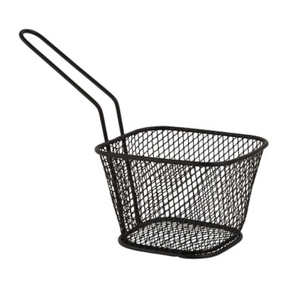 Frituurmandje - zwart - 10.5x8.5x6.5 cm 