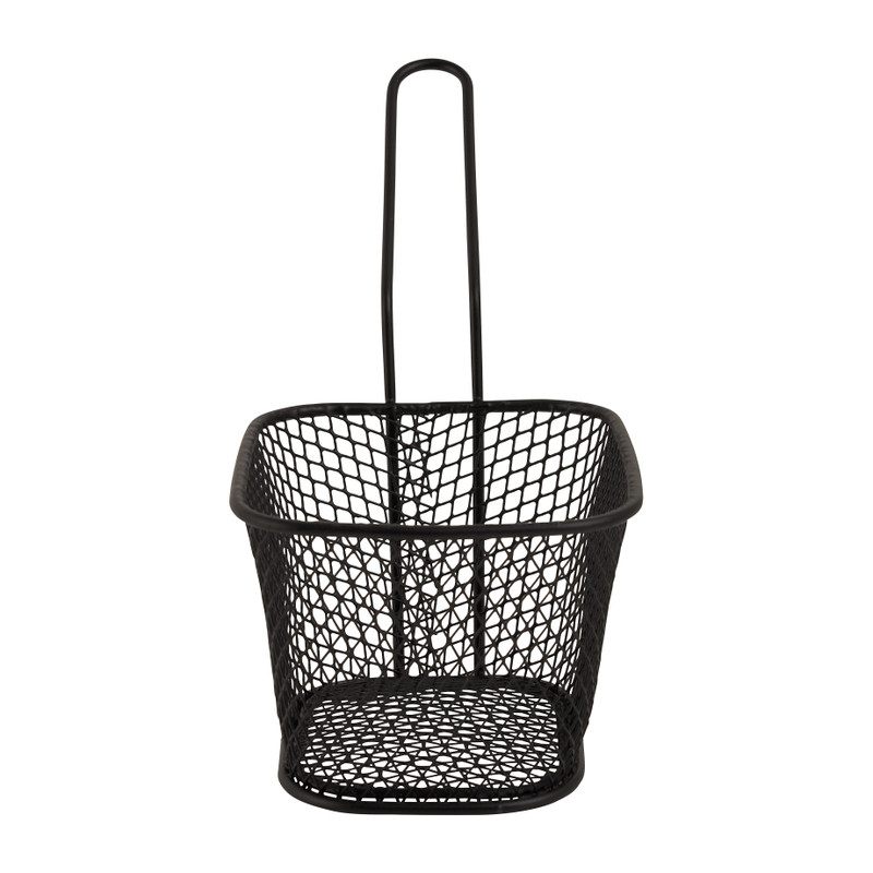 Frituurmandje - zwart - 10.5x8.5x6.5 cm 