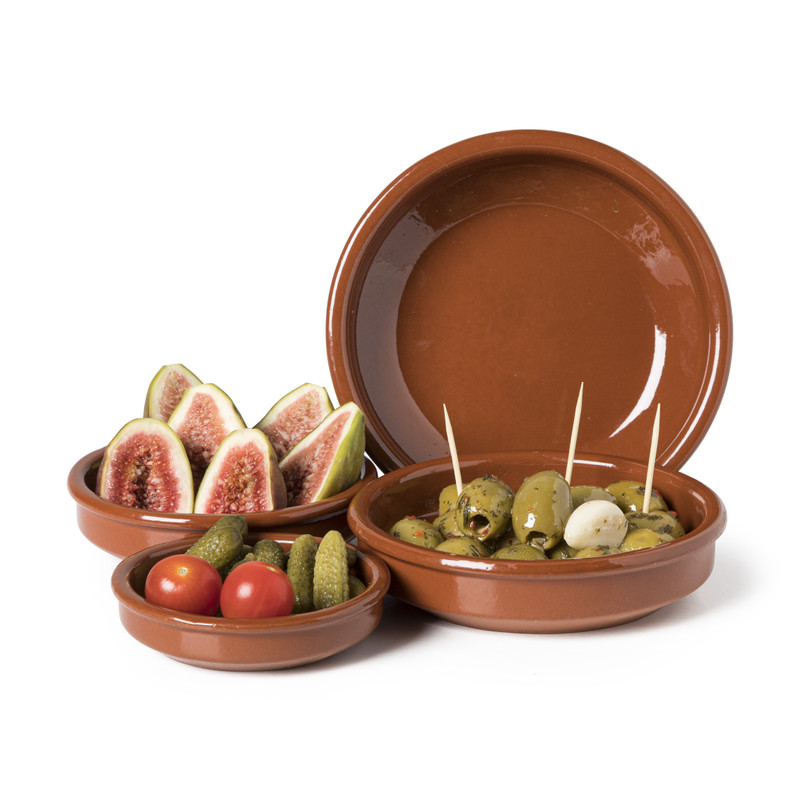 Tapasbakje klei - bruin - ⌀14 cm 