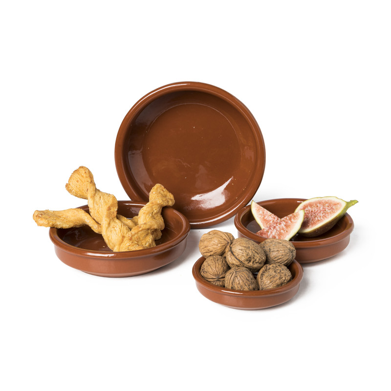 Tapasbakje klei - bruin - ⌀16 cm 