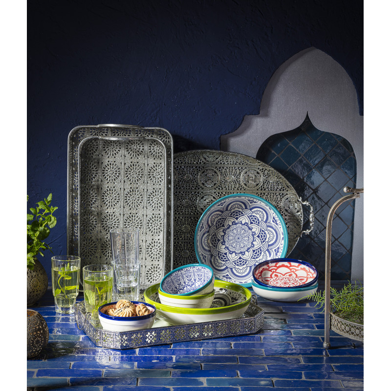 Schaal Marrakesh - blauw - ø18 cm