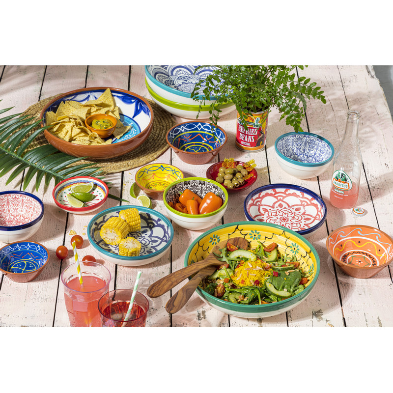 Schaal Marrakesh - turquoise - ø18 cm