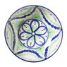 Schaal flor - groen/blauw - ø25 cm