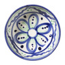 Schaaltje flor plat - groen/blauw - ø10 cm
