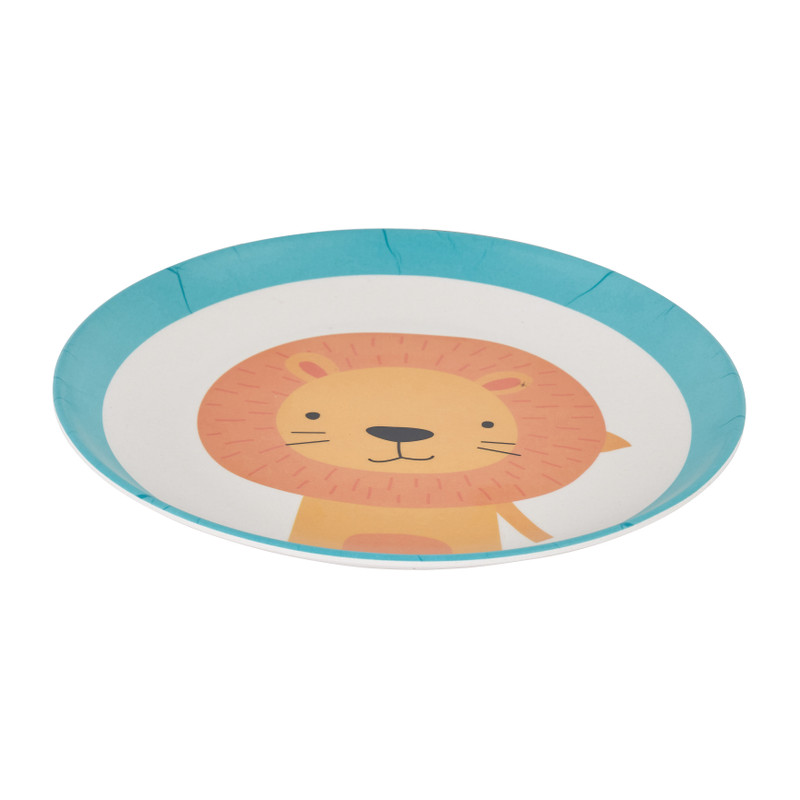 Bord leeuw - bamboe - ø21 cm