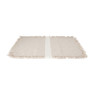 Placemat met fringes - beige met lichte streep - 33x48 cm