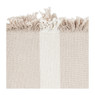 Placemat met fringes - beige met lichte streep - 33x48 cm