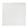 Servet met franje - wit - 40x40 cm