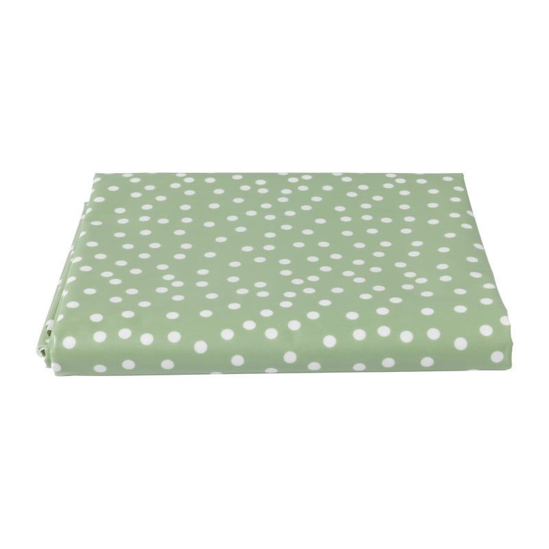Tafelkleed dots - groen/wit - 150x220 cm