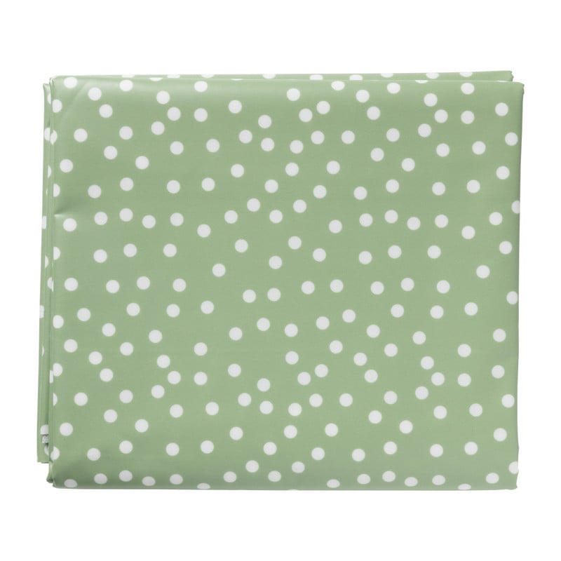 Tafelkleed dots - groen/wit - 150x220 cm