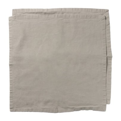 Servet zand - taupe - set van 2 - 40x40 cm