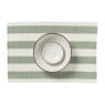 Placemat streep - groen - set van 2