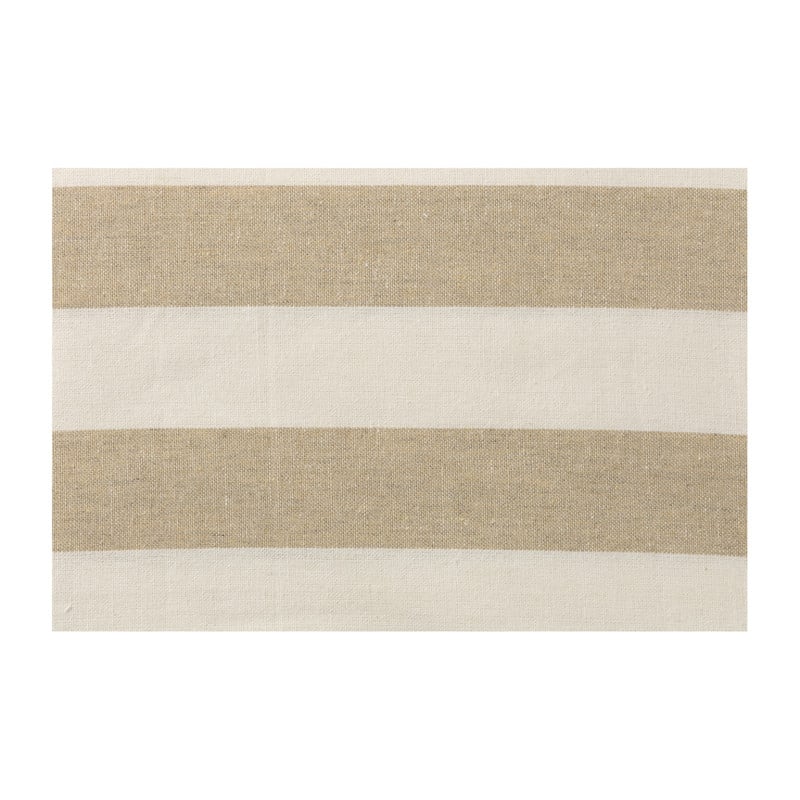 Tafelkleed gestreept groot - wit/beige - 145x320 cm