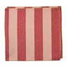 Servetten streep - roze/rood - 40x40 cm - set van 2