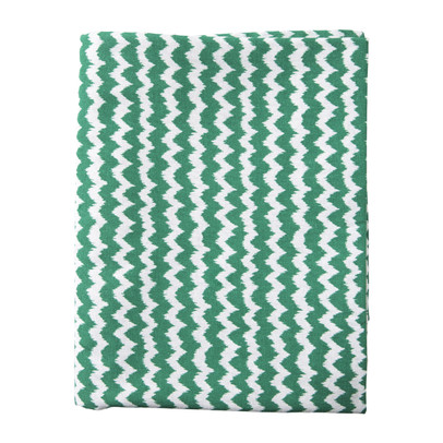 Tafelkleed zigzag - groen/wit - 140x240 cm