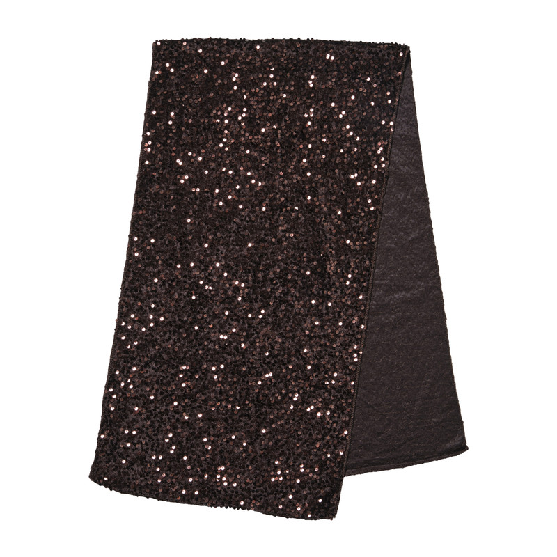 Tafelloper pailletten - koperkleur - 40x150 cm