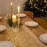 Tafelloper pailletten - champagnekleur - 40x150 cm