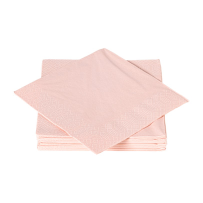 Servetten lichtroze - 33x33 cm - set van 20