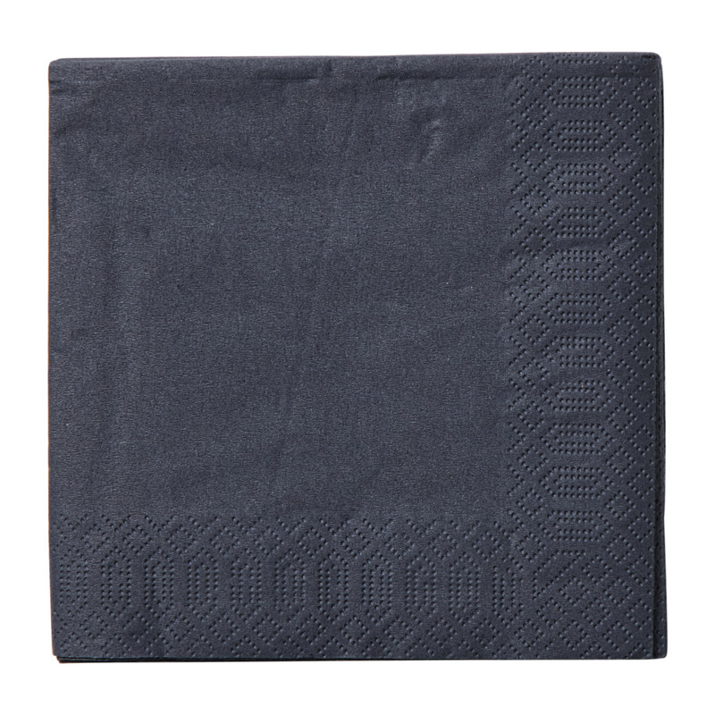 Servetten zwart - 33x33 cm - set van 20