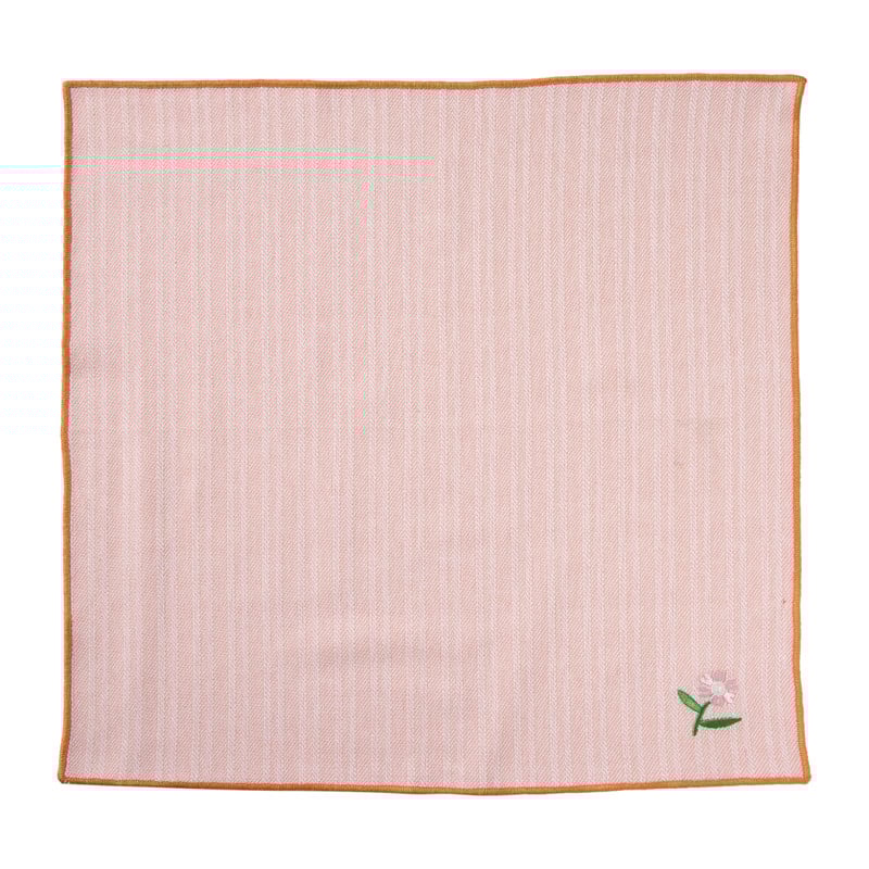 Servetten streep - oranje - set van 2 - 40x40 cm