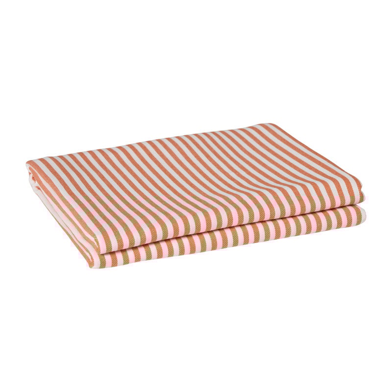 Tafelkleed streep - oranje - 140x240 cm