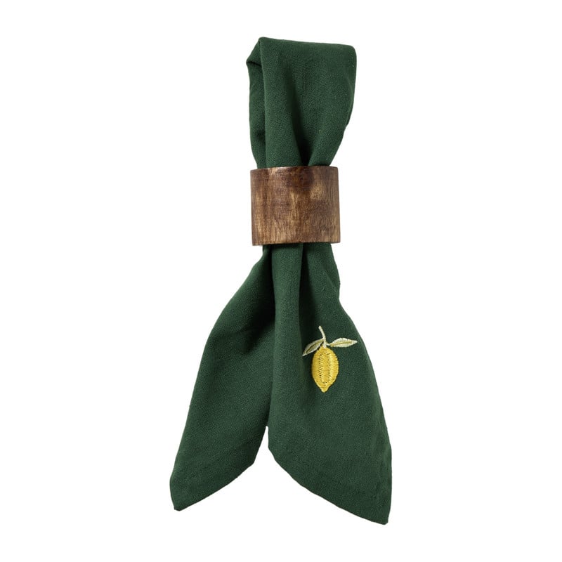 Servetten olijf en citroen - groen/geel - 40x40 cm