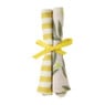 Servetten olijf/citroen - geel/groen - set van 2 - 40x40 cm