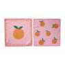 Servetten sinaasappels - roze/oranje - set van 2