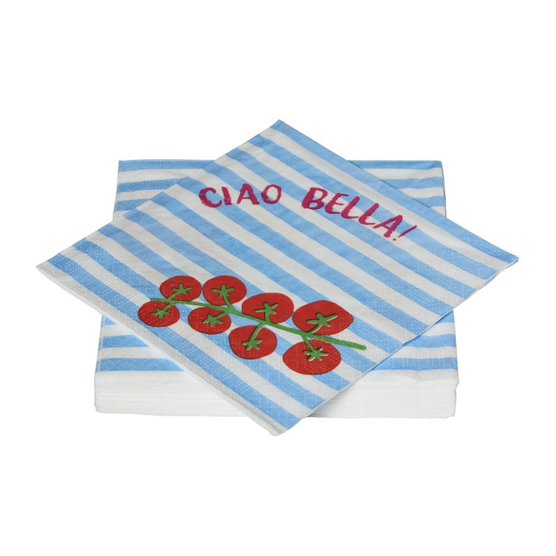 Servetten tomaat - rood - 33x33 cm - set van 20