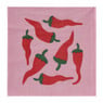 Servetten pepers - roze/rood - 33x33 cm - set van 20