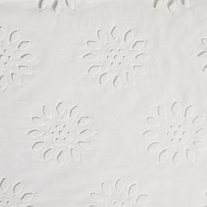Tafelkleed bloem - wit - 125x220 cm