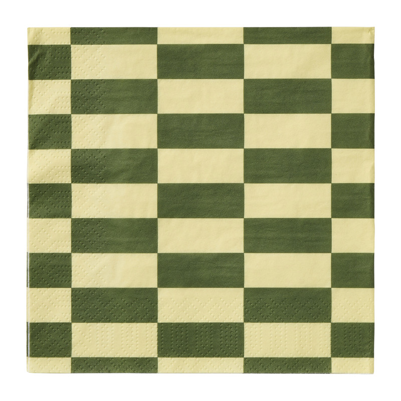 Servetten streep - groen - 33x33 cm