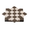 Servetten ruit - bruin - 33x33 cm