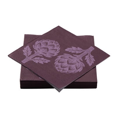 Servetten artisjok - paars - 33x33 cm
