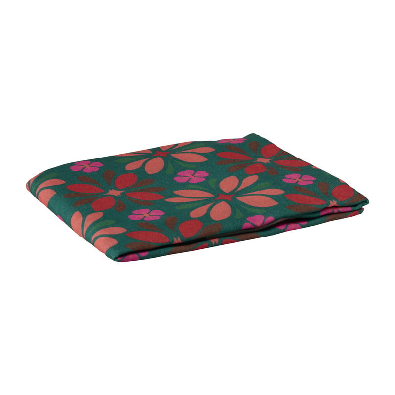 Tafelkleed bloemenprint kerst - multikleur - 140x240 cm