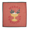 Servetten met print kerst 2st - groen - 40x40 cm - set van 2