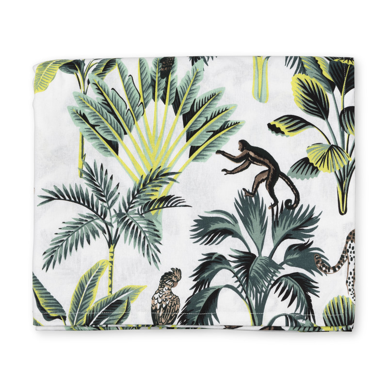 Tafelkleed jungle - wit - 240x140 cm 