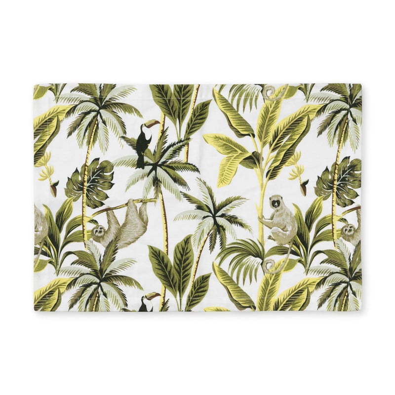 Placemat jungle wit 48x33 cm Xenos