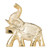 Servetring olifant - goud - ø5 cm