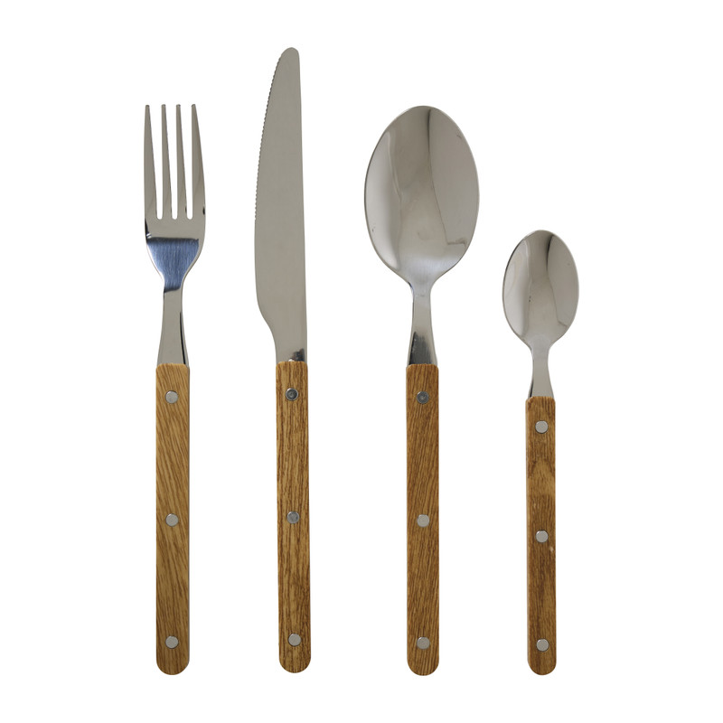 Bestekset vintage - zilverkleurig - 16-delig