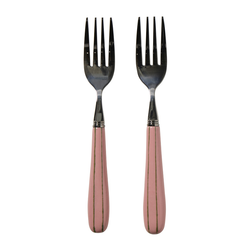 Vorkjes keramiek - roze - set van 2