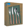 Amefa trend bestek met hout - 16-delig - 4 persoons