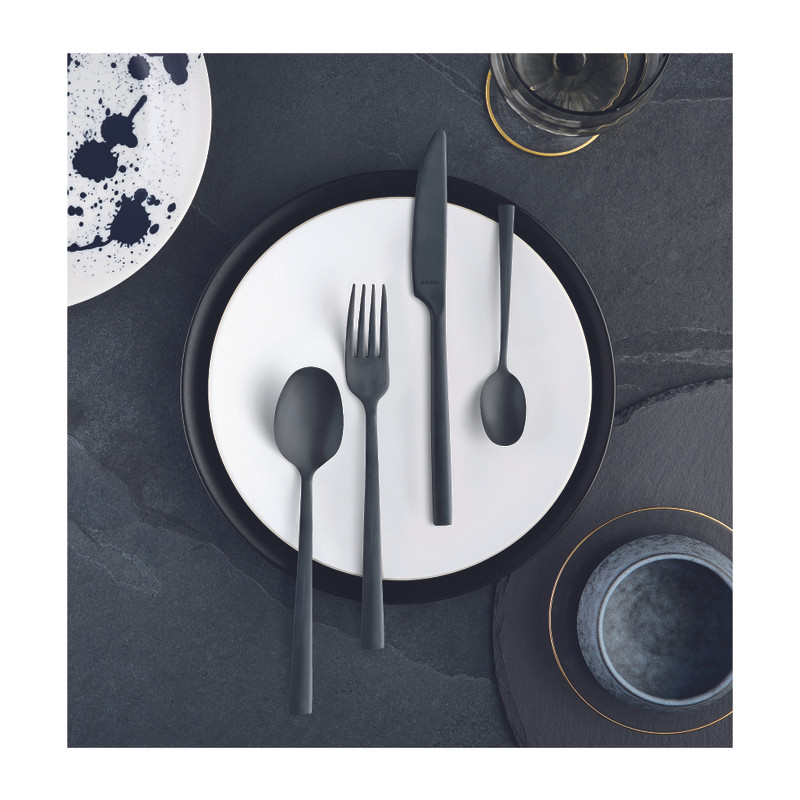 Bestekset Manille - Zwart - 16-delig - 4 persoons