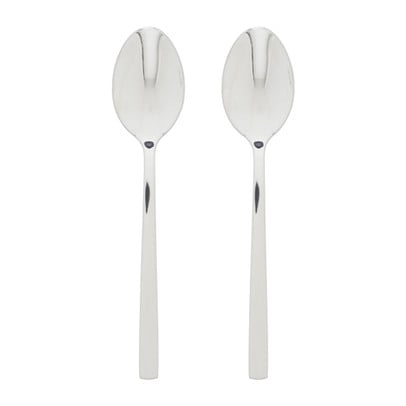Theelepels - zilverkleurig - set van 2