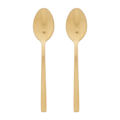 Theelepels - goudkleurig - set van 2