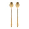 Theelepels lang - goudkleurig - set van 2