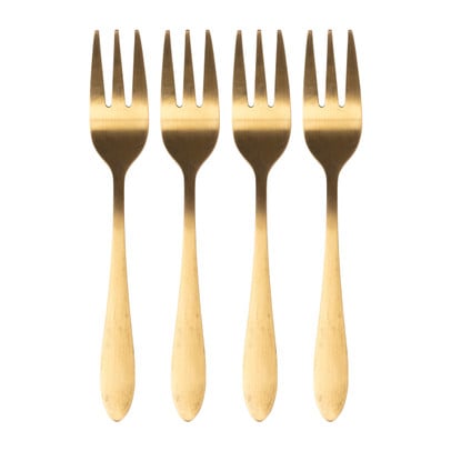 Gebaksvorkje goud - set van 4
