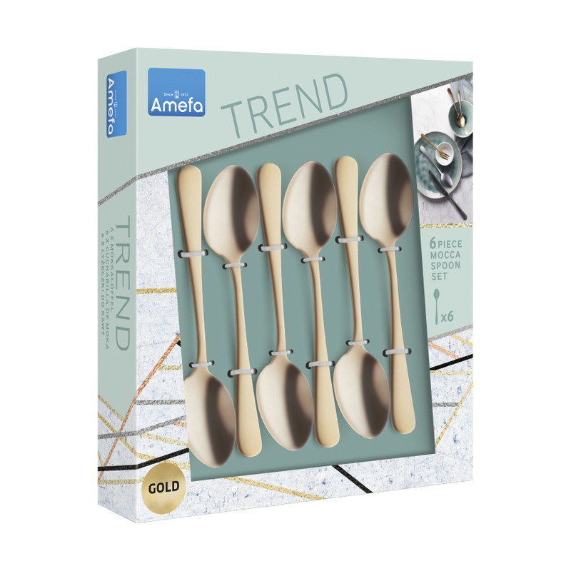 Amefa theelepels - Austin - vintage goud - 6-delig